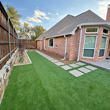 Complete-Backyard-Overhaul-with-Pet-Friendly-Artificial-Turf-and-Paver-Walkway-in-Plano-TX 3